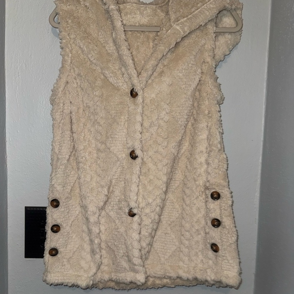 Cozy Cream Button-Up Vest